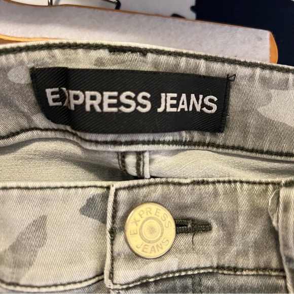Express Jeans Ankle Jegging Faded Camo Mid-Rise 4R - Picture 14 of 15